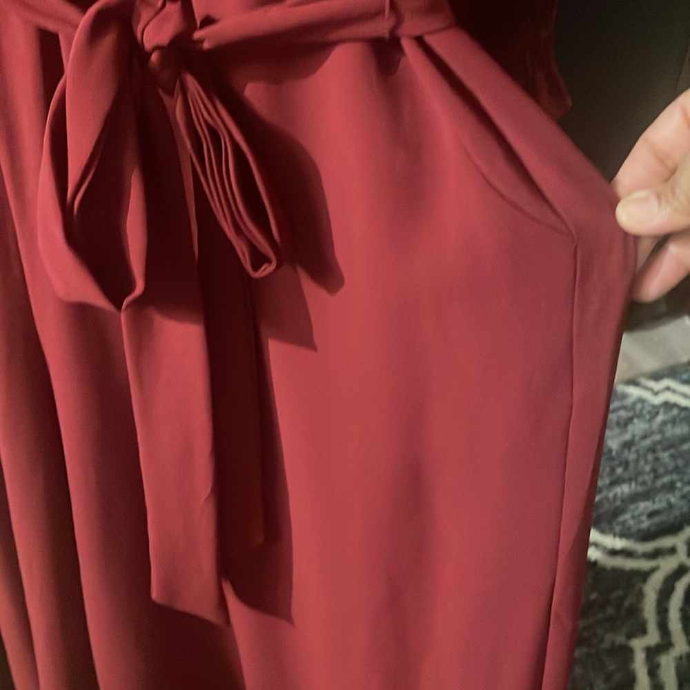 Lane Bryant wide leg 3/4 sleeve dressy jumpsuit with pockets - Picture 3 of 4